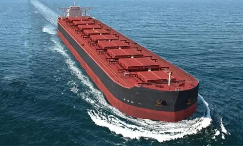 Bulk carrier at sea